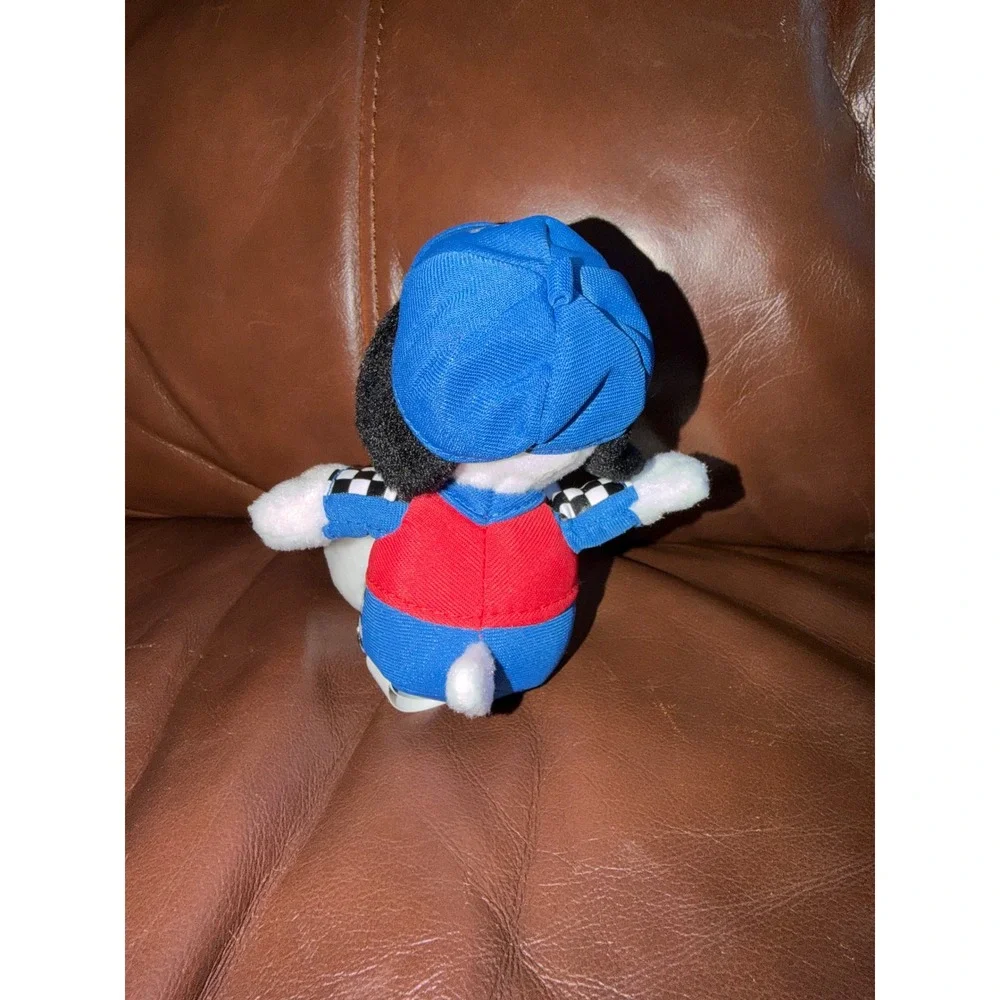 MetLife Snoopy Peanuts Race Car Driver Plush Blue Red Racing Suit Checkered Hat